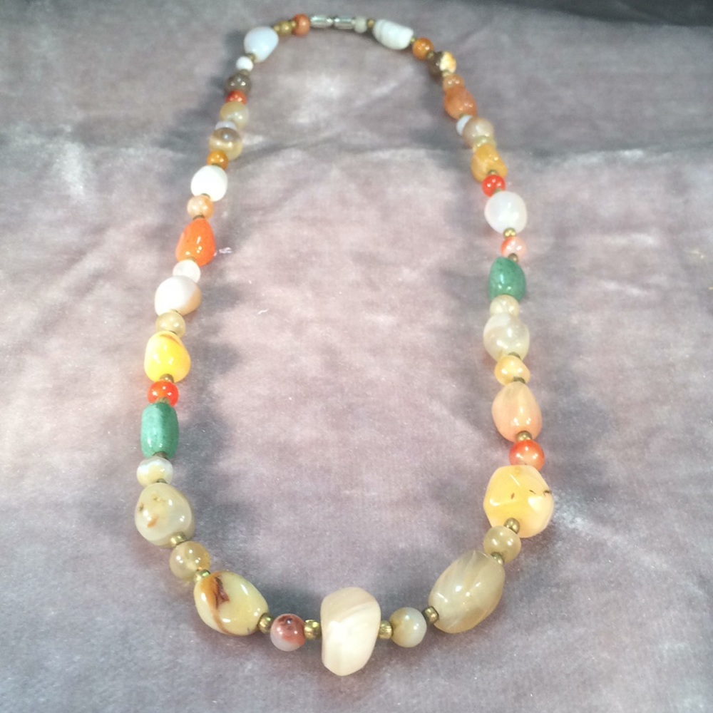 Multi Colored Stone Necklace